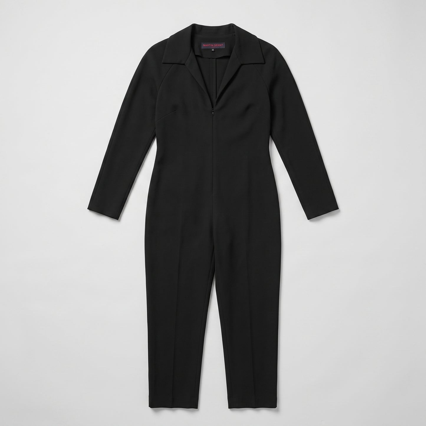 Tailored Black Collared Jumpsuit
