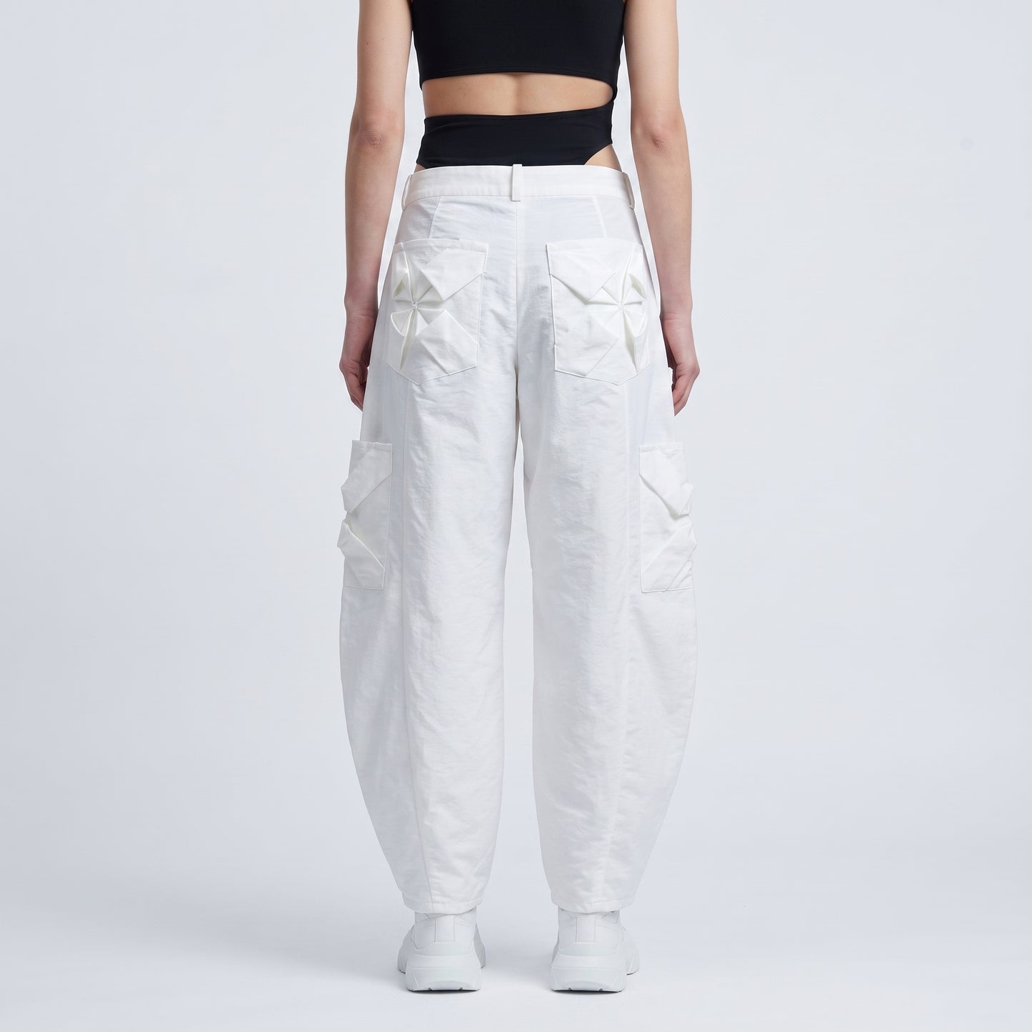 Architectural Origami Detail Cargo Trousers
