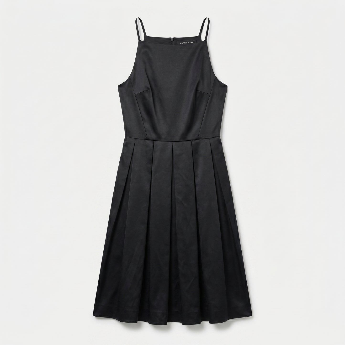 Elegant Pleated Halter Dress