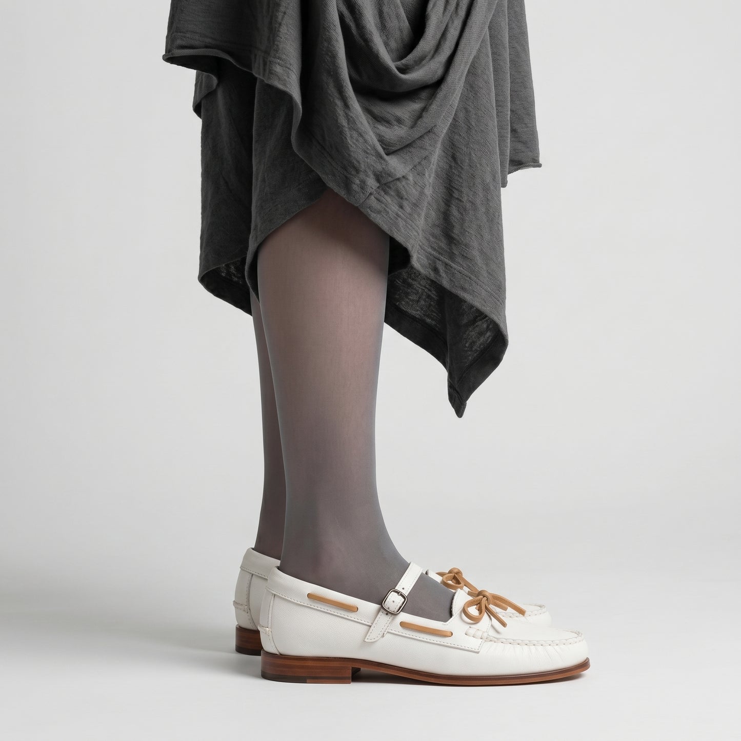 Leather Mary Jane Boat Shoes