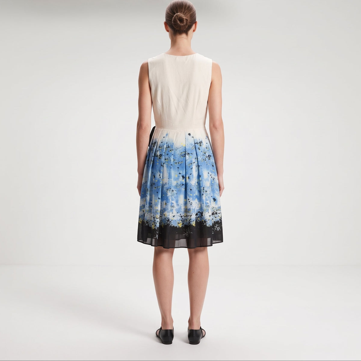 Sleeveless Floral Wrap Midi Dress