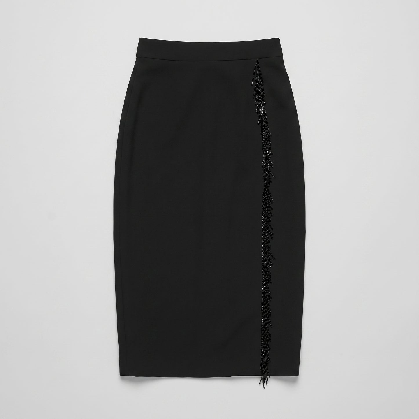 Beaded Fringe Pencil Skirt