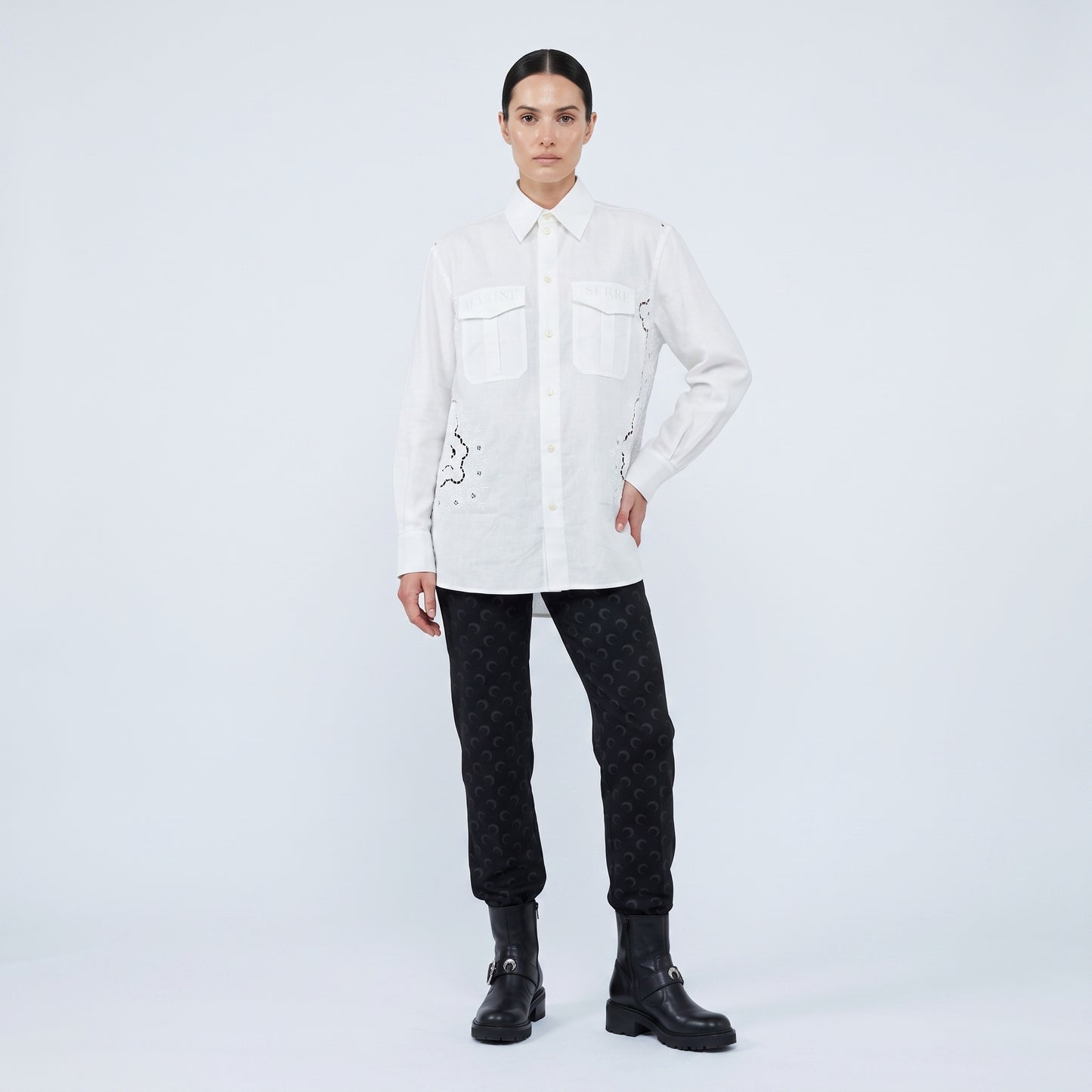 Embroidered Cotton Poplin Shirt