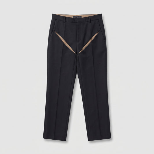 Cutout Detail Tailored Trousers
