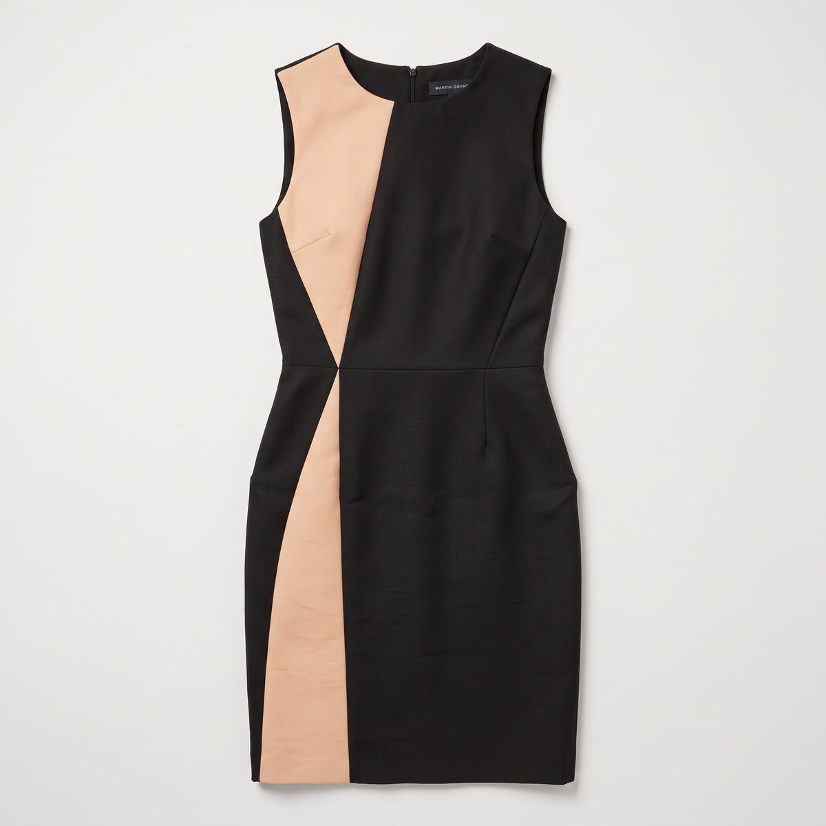 Colorblock Sleeveless Tailored Sheath Dress