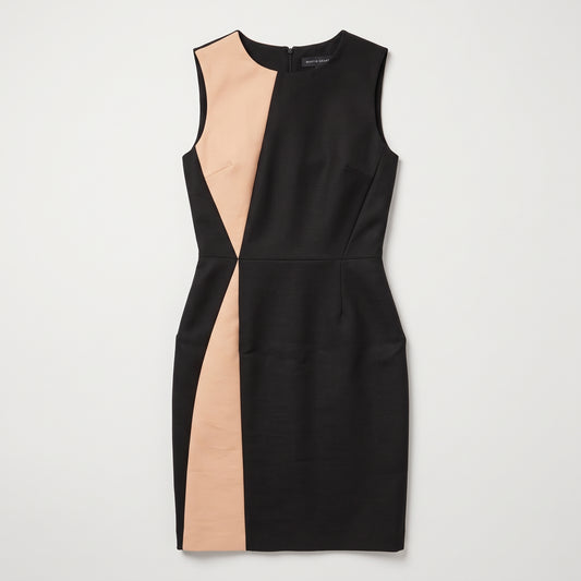 Colorblock Sleeveless Tailored Sheath Dress