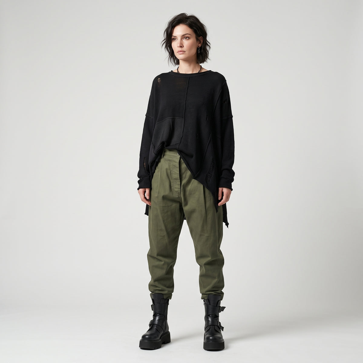 Utility Cargo Trousers in Khaki