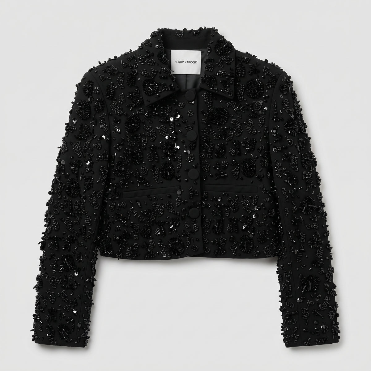 Embellished Beaded Cropped Jacket