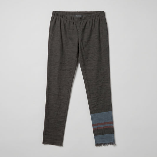 Textured Striped Hem Leggings