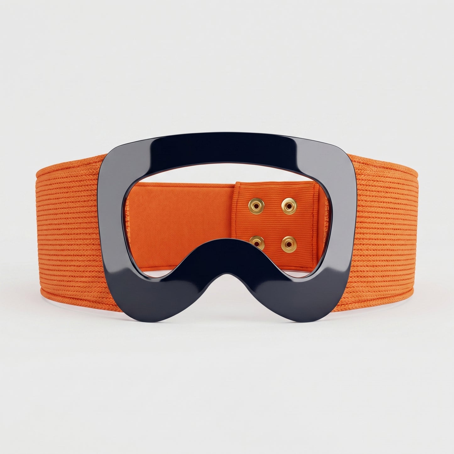 Sculptural Buckle Elastic Belt
