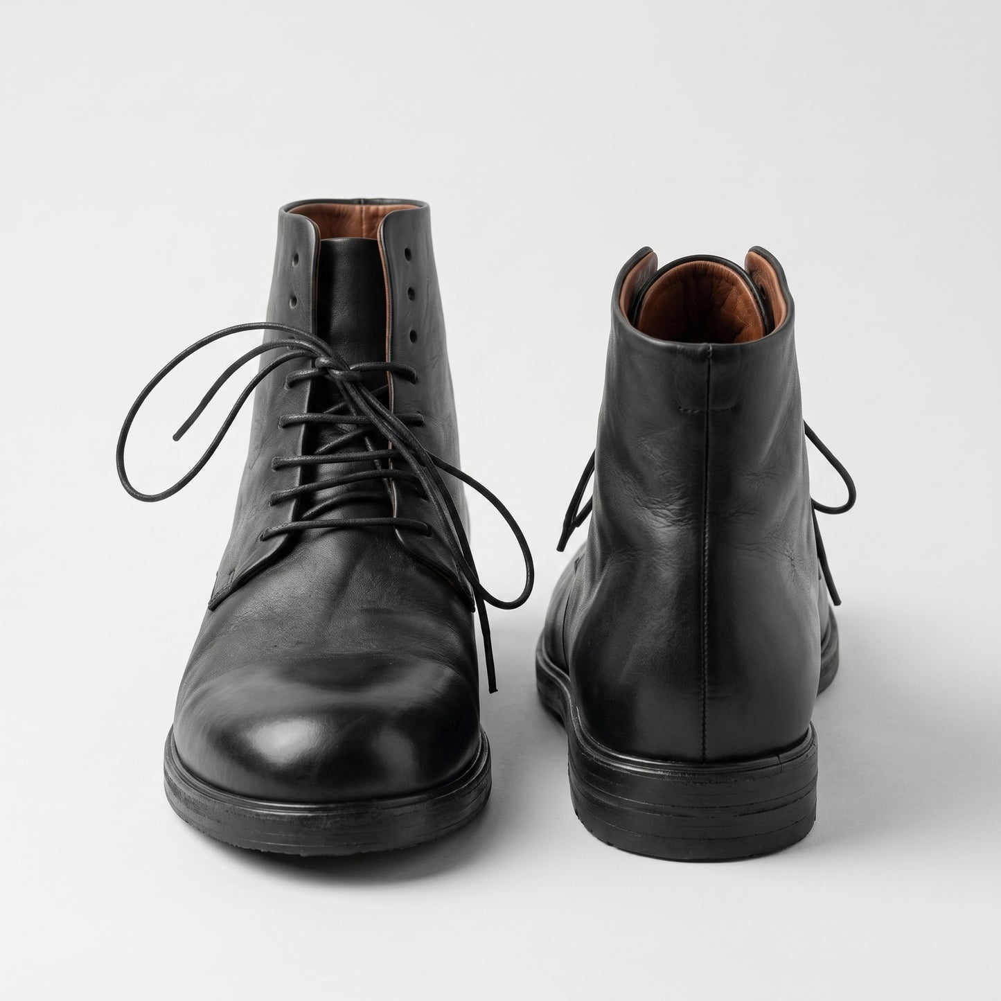 Classic Black Leather Ankle Boots