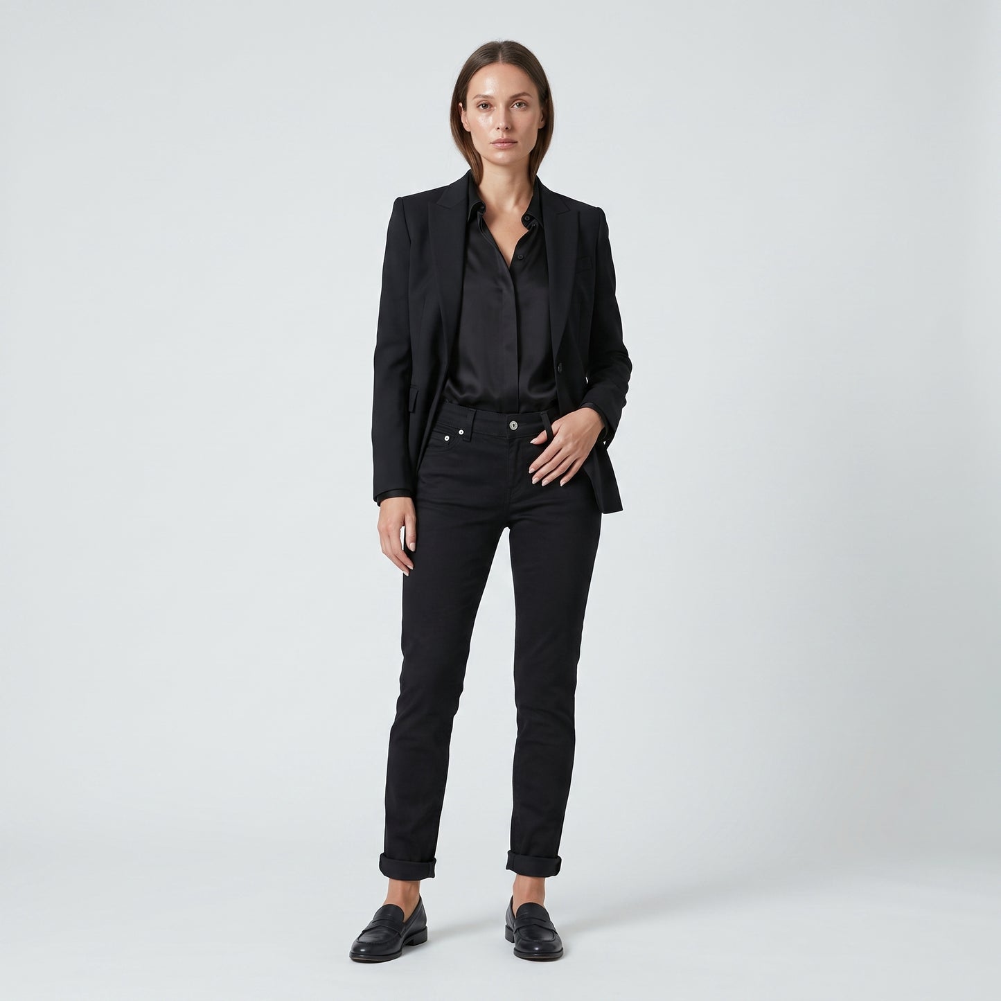 Classic Black Slim Fit Denim