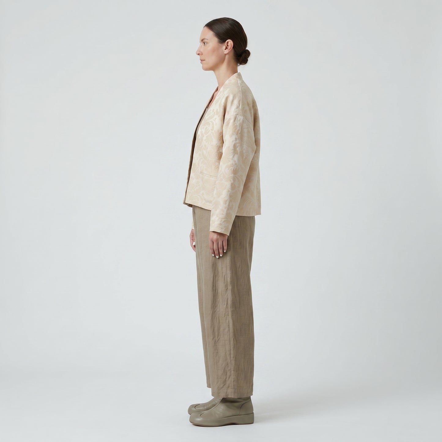 Jacquard Open Front Jacket