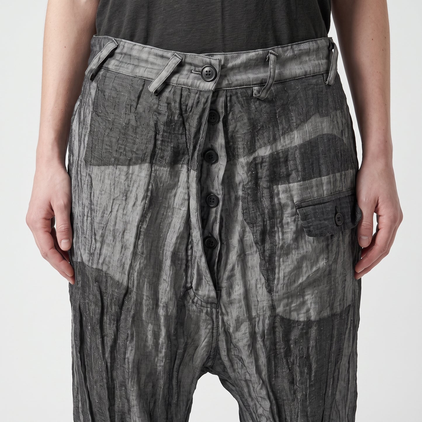 Abstract Print Cropped Trousers