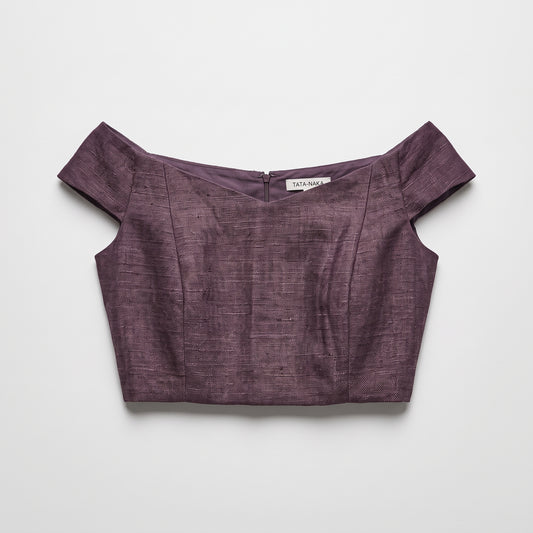Off-Shoulder Structured Cropped Top