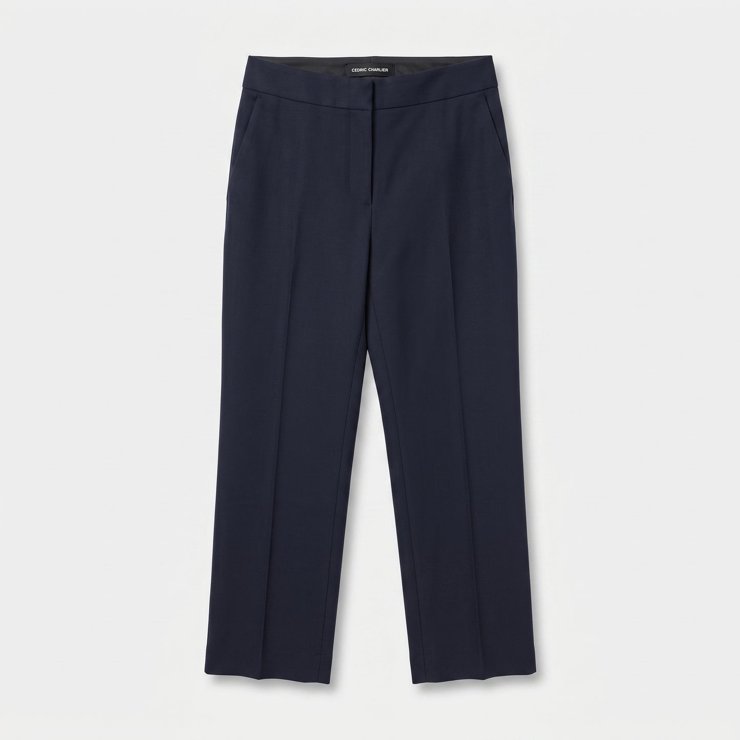 Tailored Navy Wool Trousers