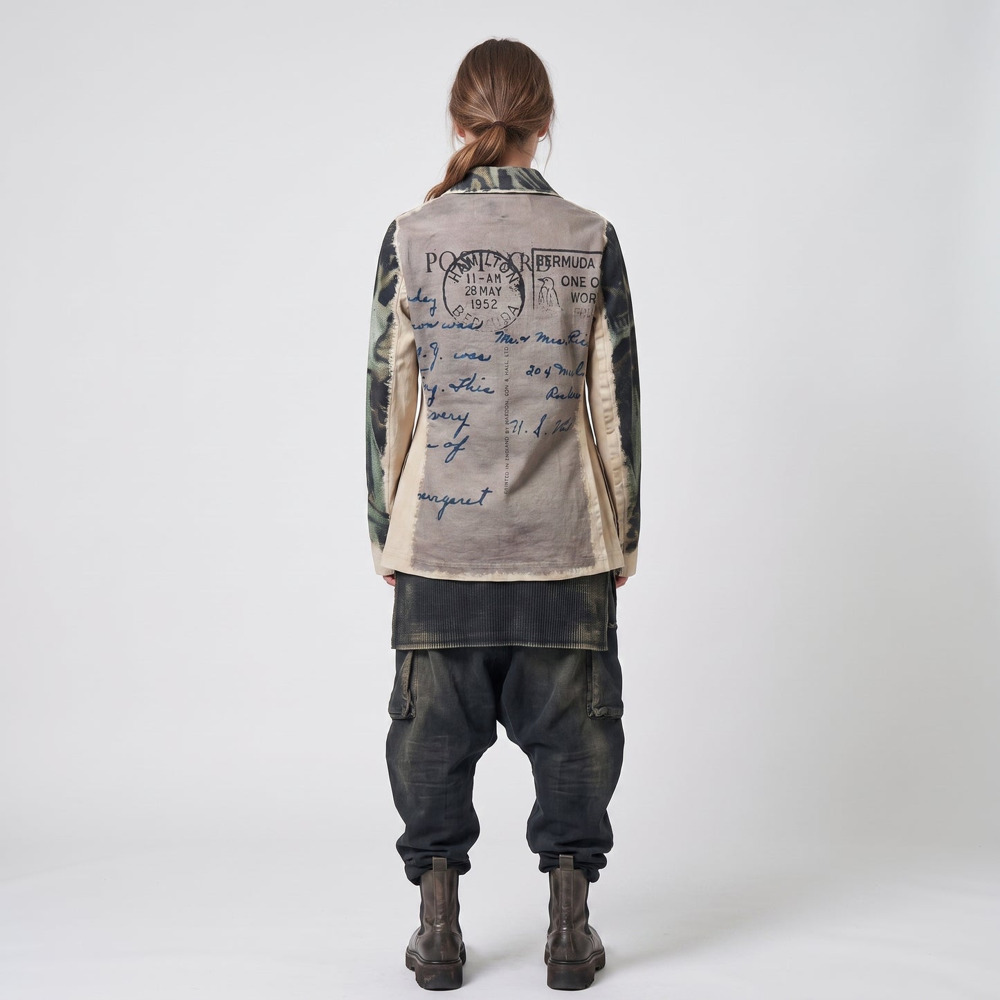 Abstract Print Structured Jacket