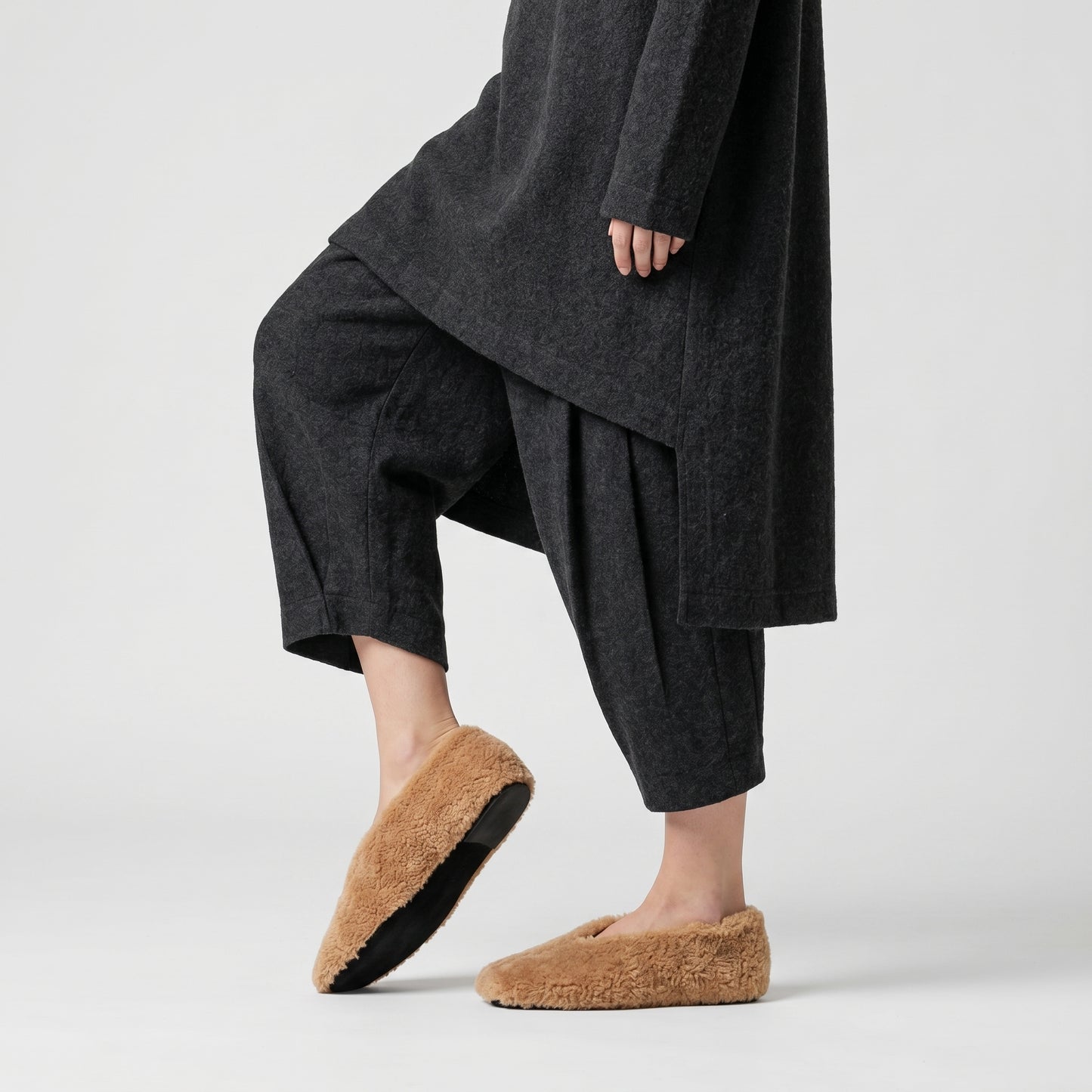 Cozy Shearling Slip-On Slippers