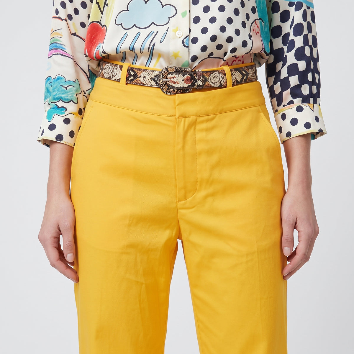 Vibrant Yellow Tailored Trousers