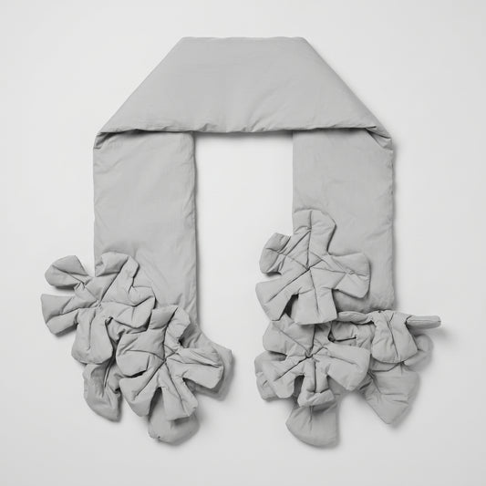 Sculptural Quilted Applique Scarf