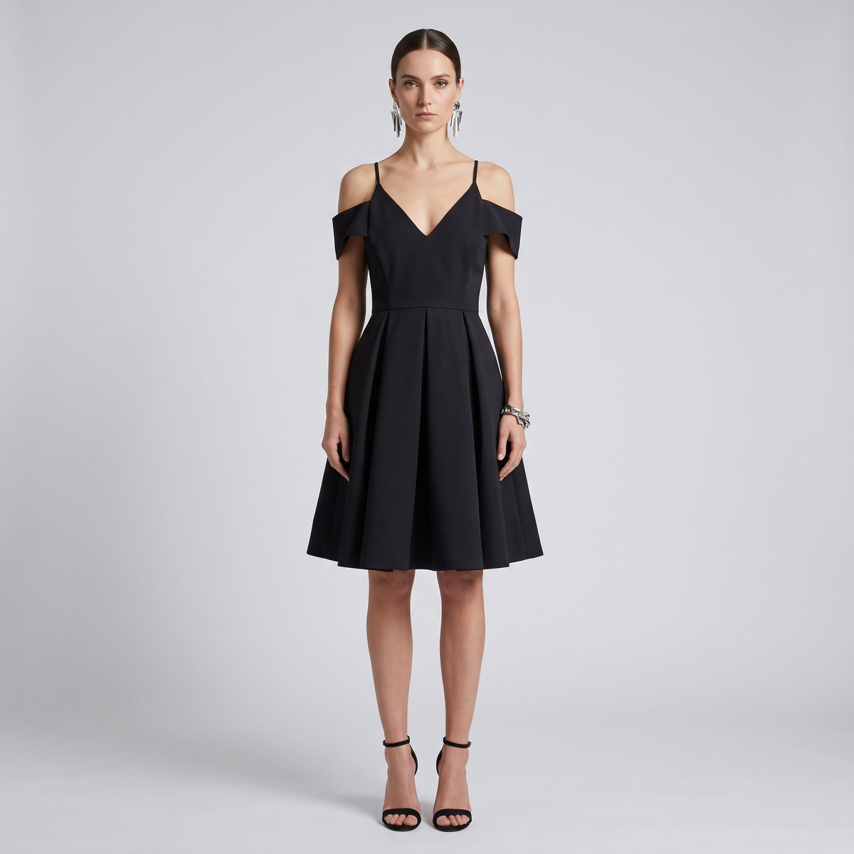 Elegant Cold Shoulder Mini Dress