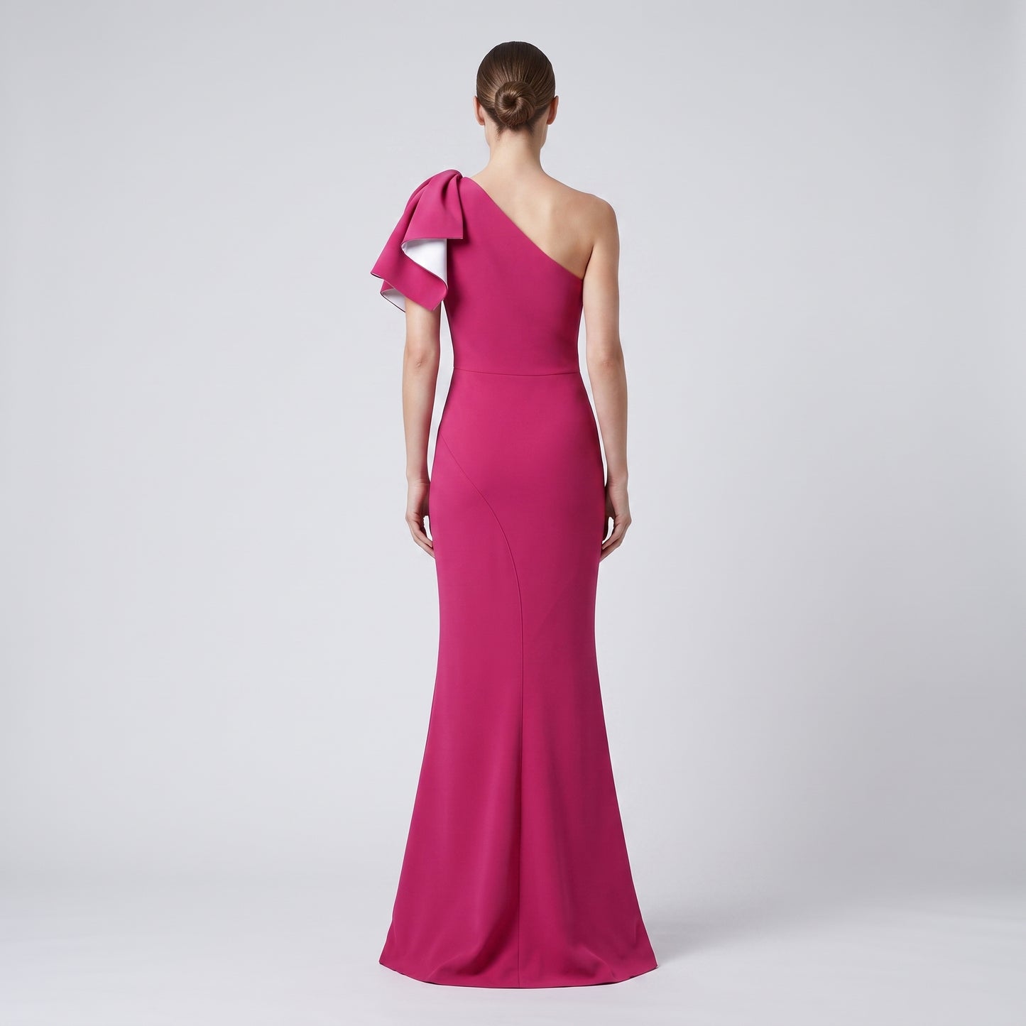 One-Shoulder Sculpted Evening Gown