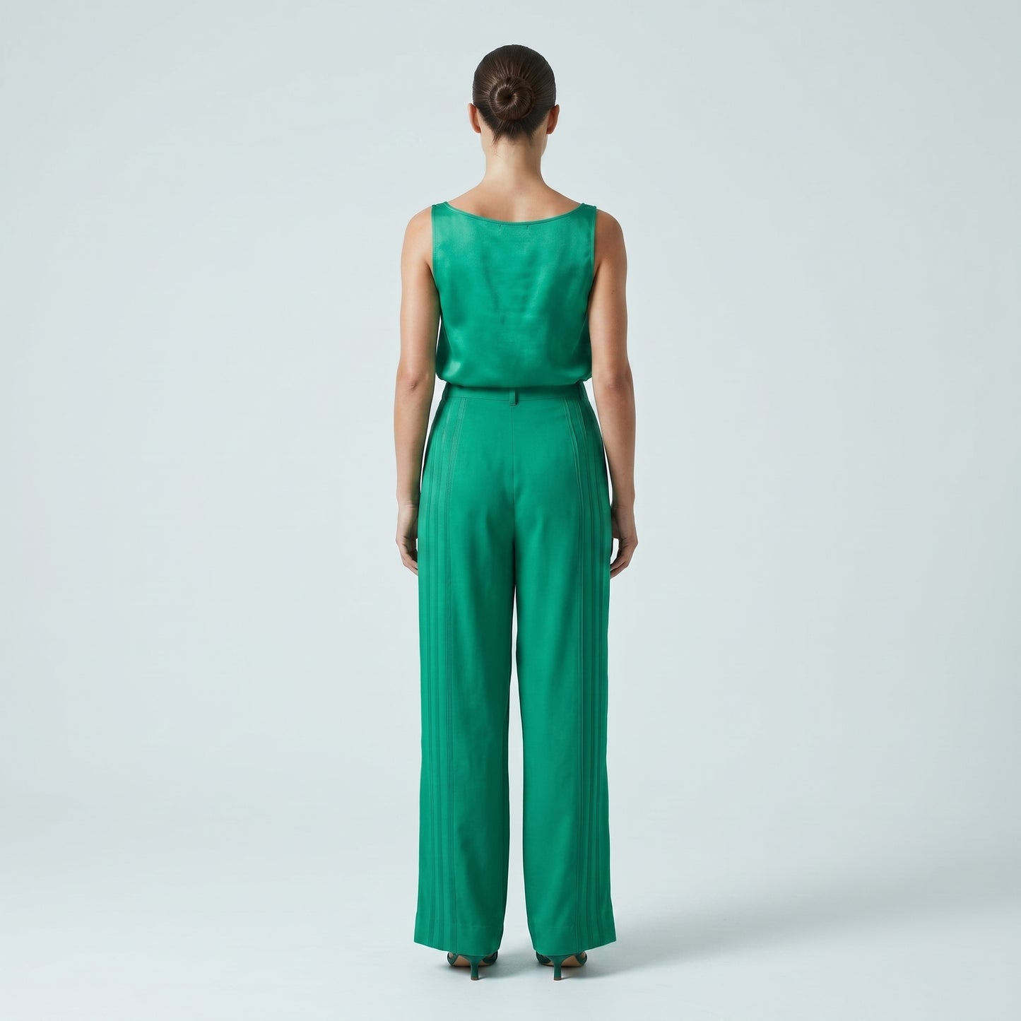Tailored Emerald Pleated Trousers
