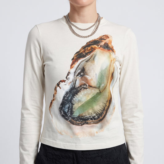 Oyster Graphic Long Sleeve Top