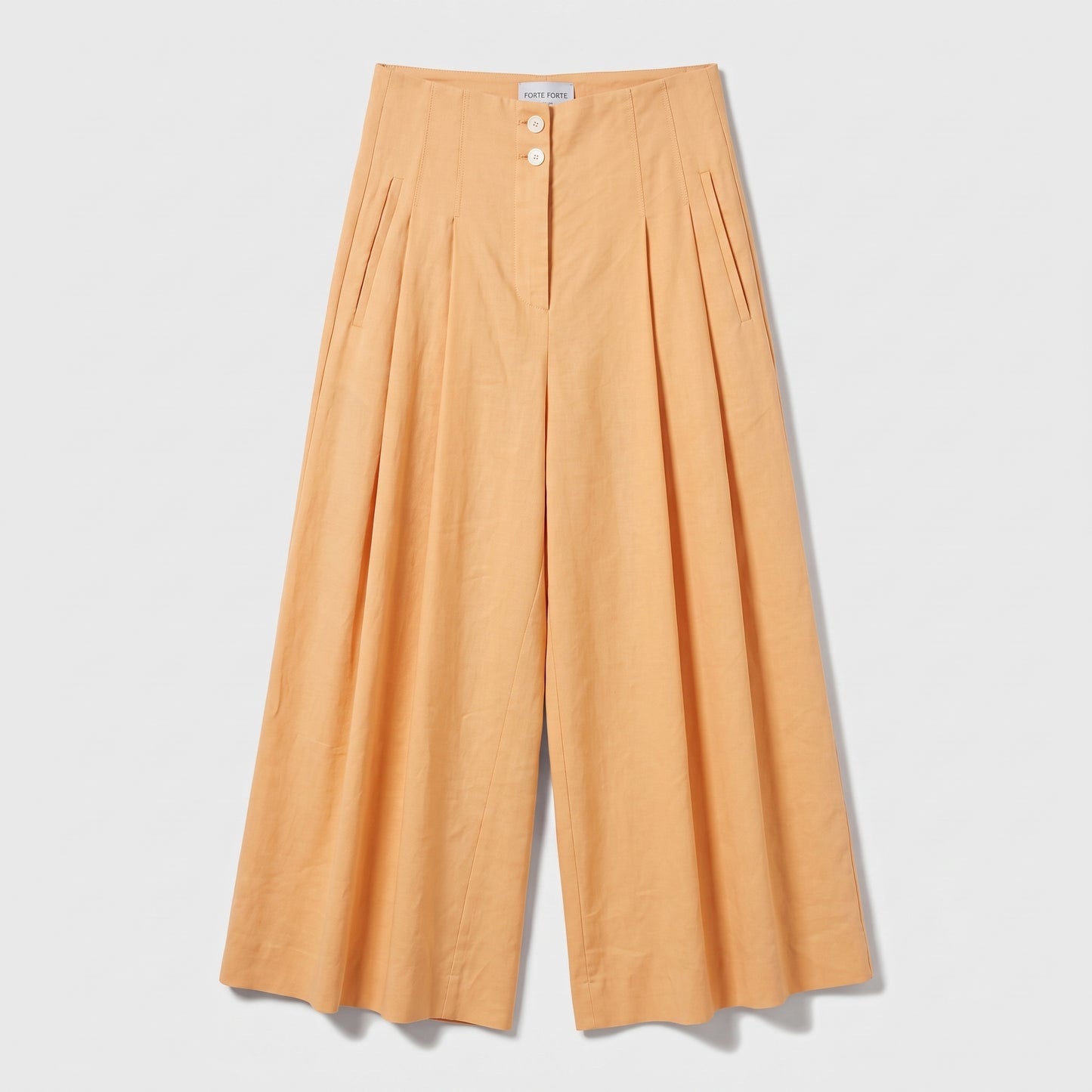 High-Waisted Pleated Wide-Leg Trousers
