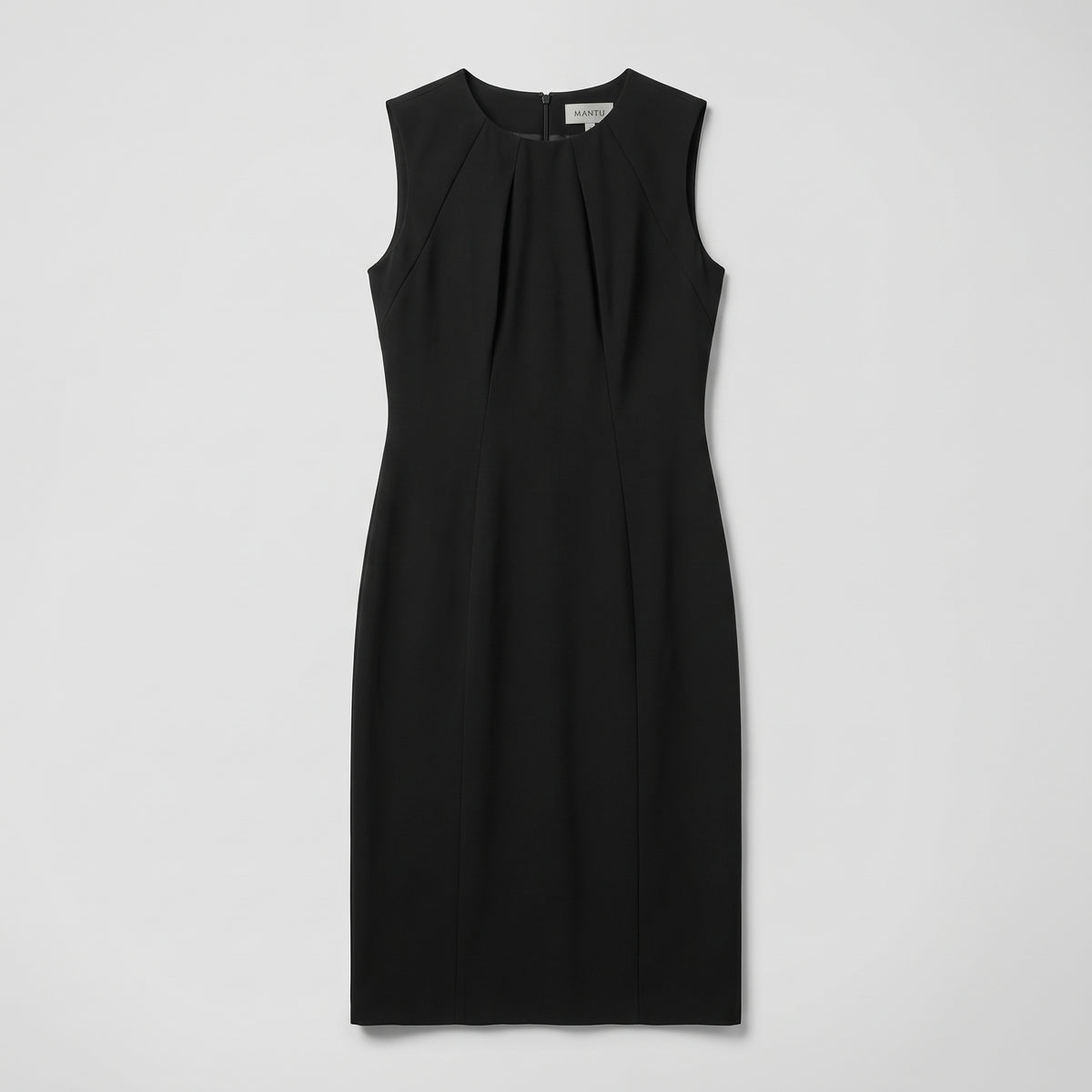 Tailored Sleek Black Sheath Dress