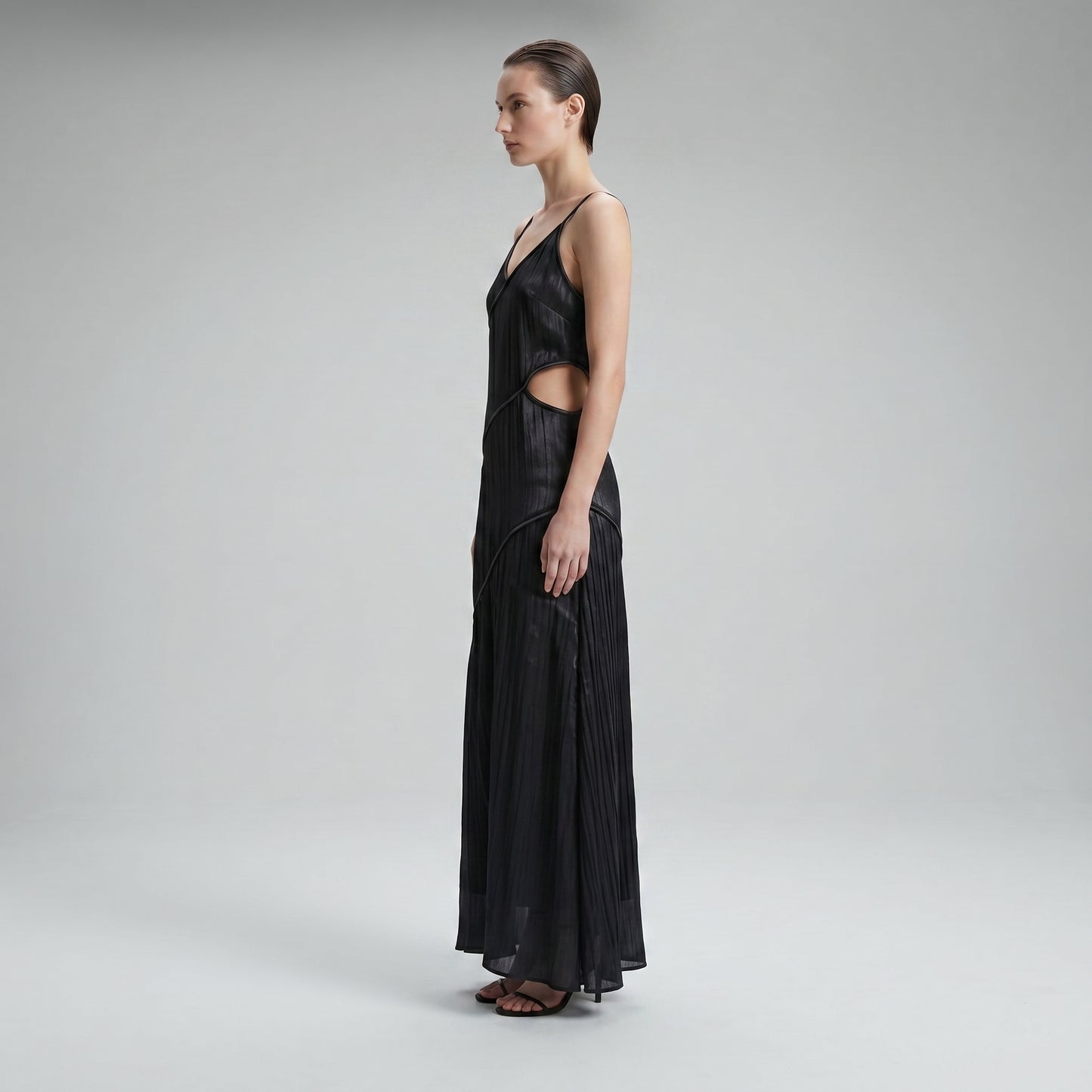 Sleek Cutout Midi Slip Dress