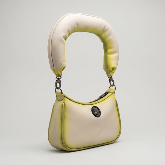 Sculptural Ombre Leather Shoulder Bag