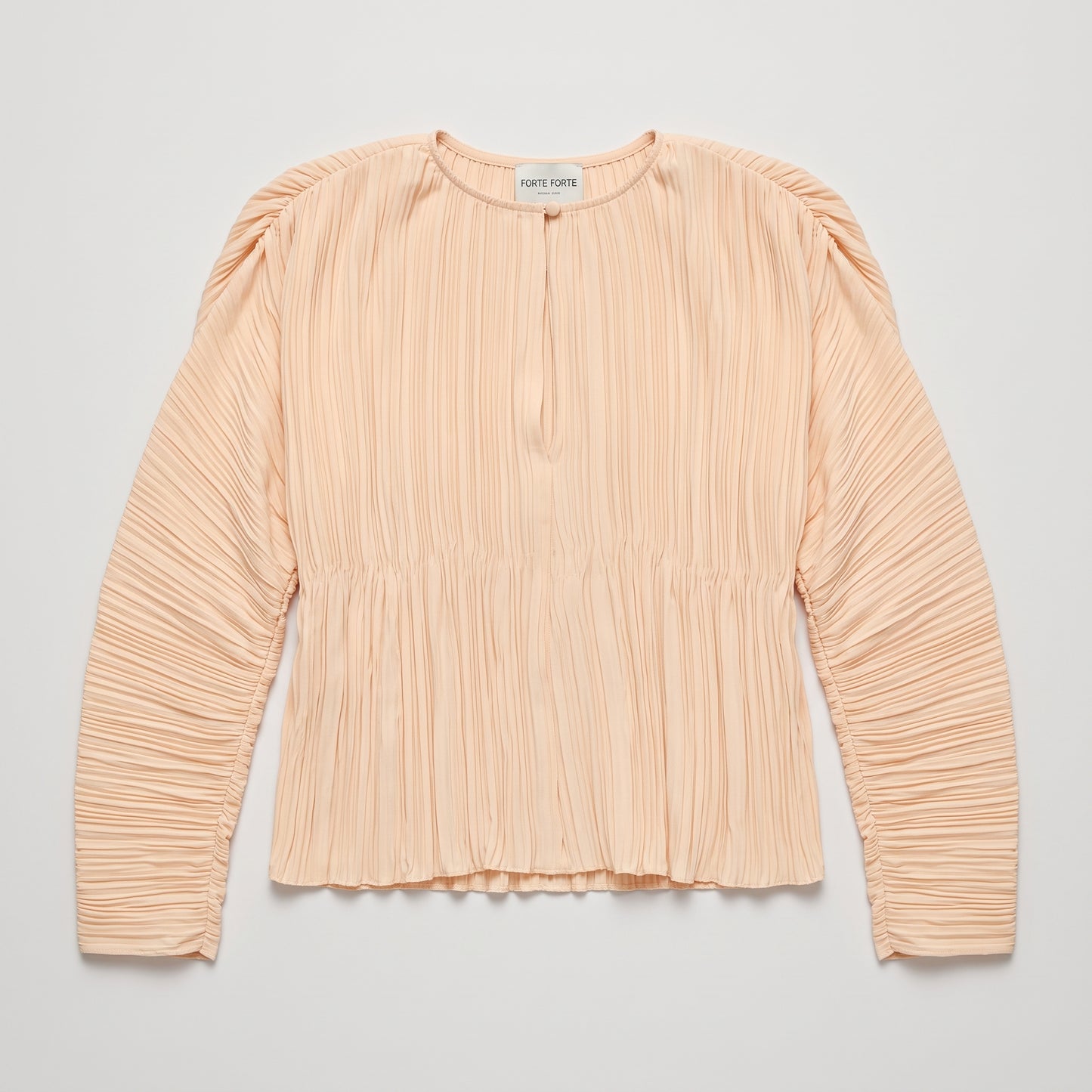 Pleated Soft Peach Blouse