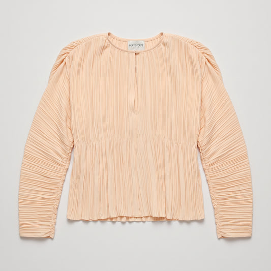 Pleated Soft Peach Blouse