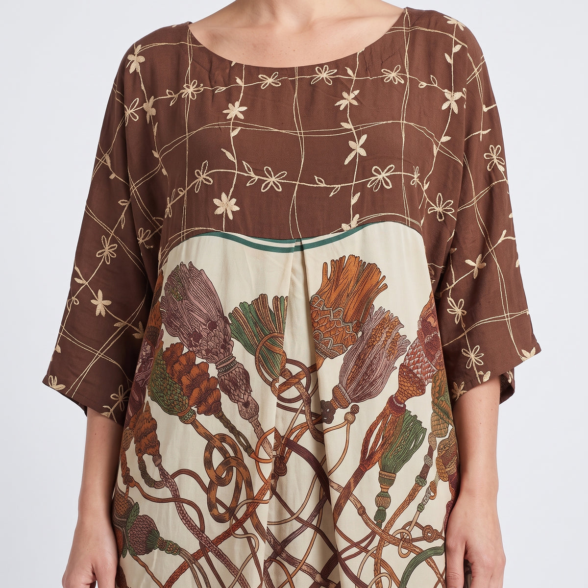 Floral Tassel Print Blouse