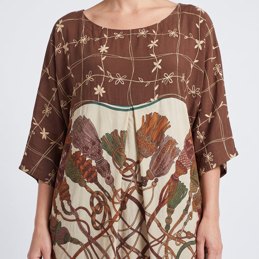 Floral Tassel Print Blouse