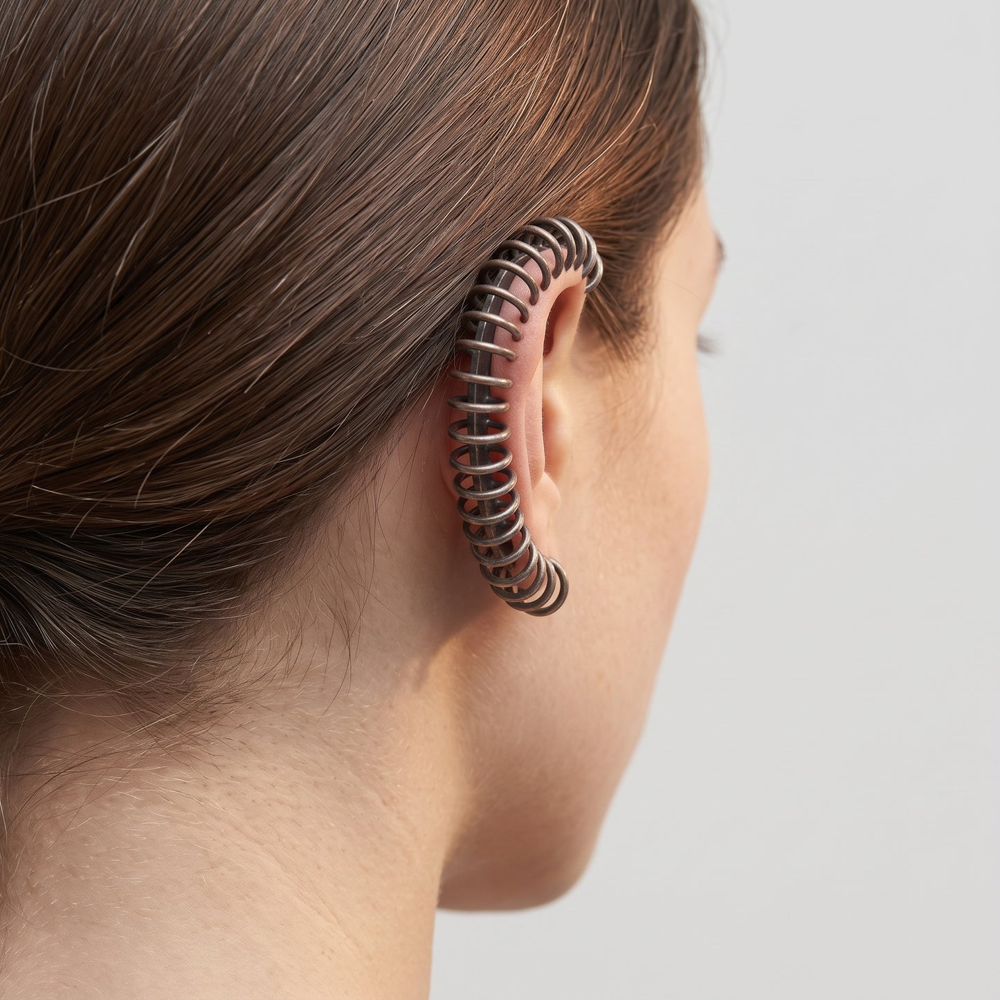 Industrial Spiral Metal Cuff Bracelet