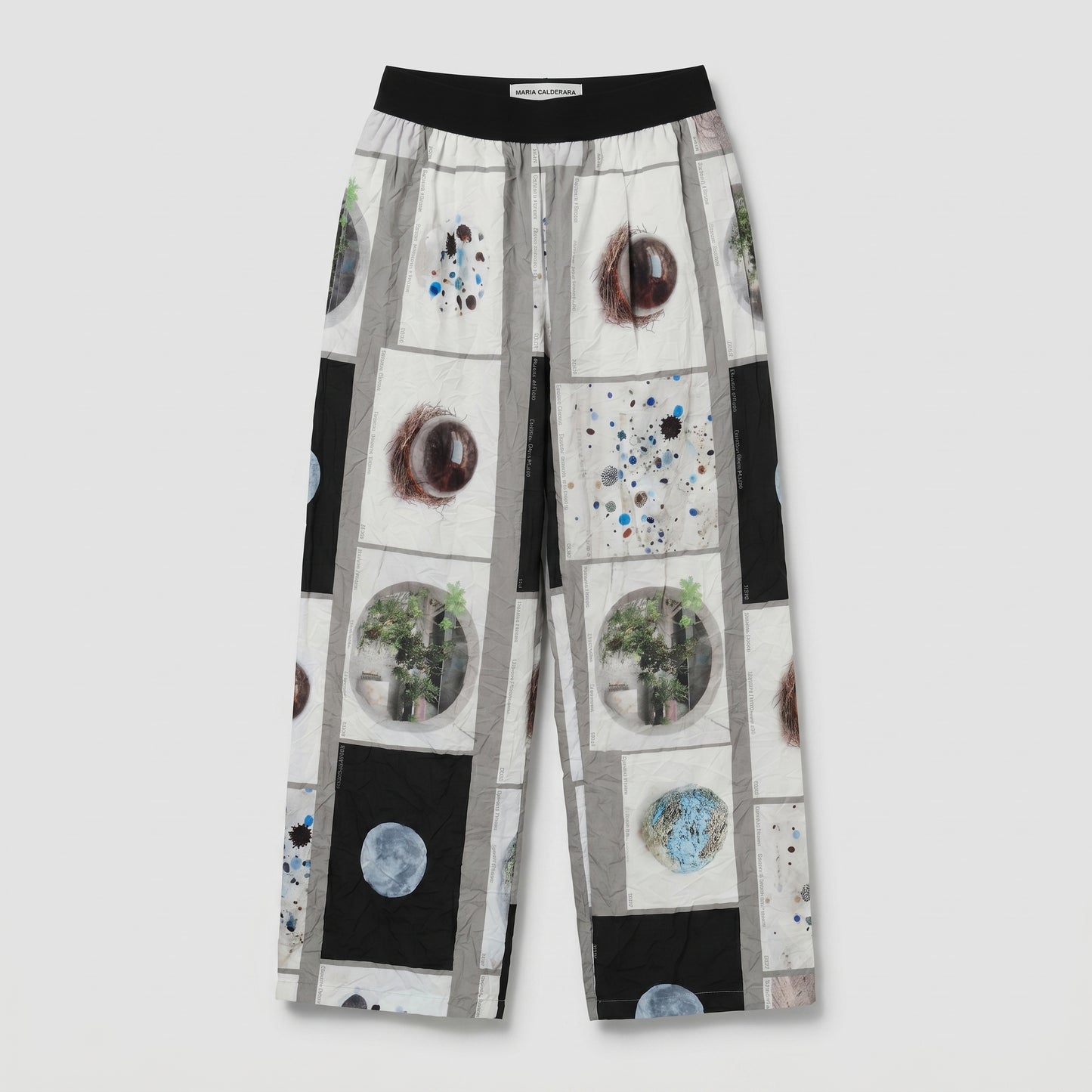 Graphic Print Wide Leg Trousers