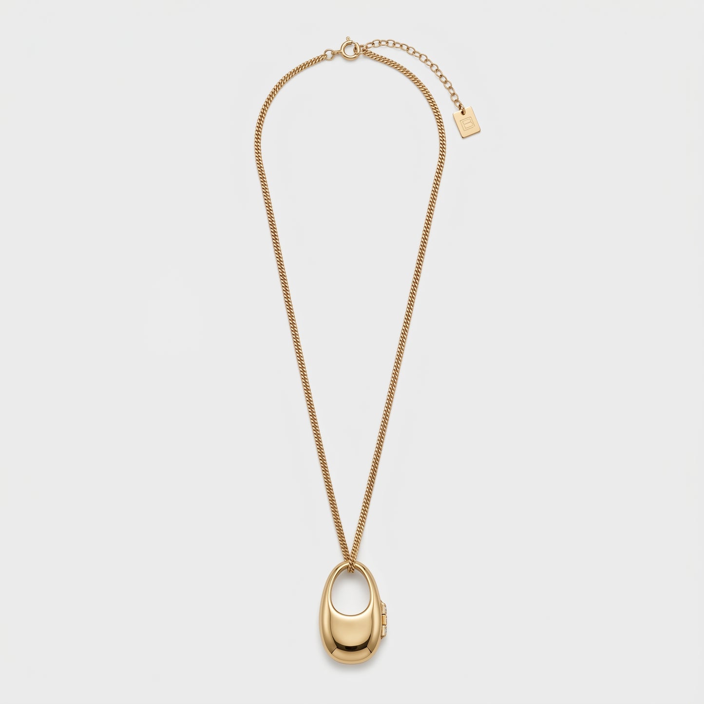 Minimalist Gold Tone Pendant Necklace