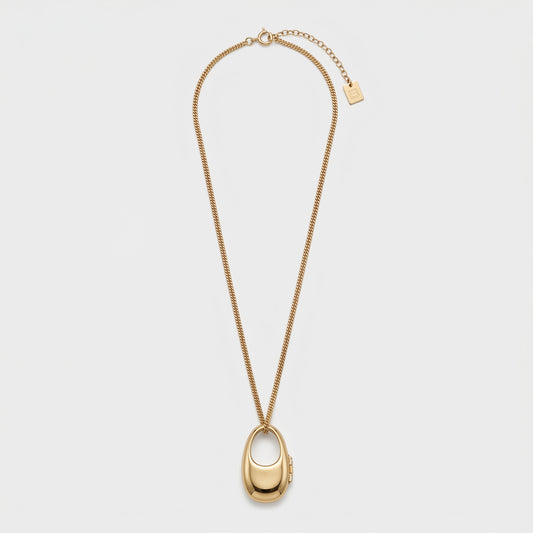 Minimalist Gold Tone Pendant Necklace