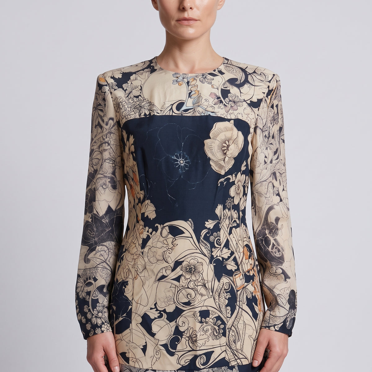 Floral Printed Long Sleeve Dress