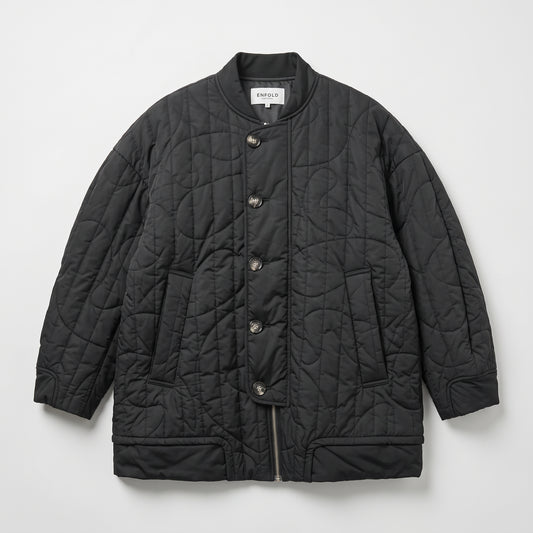 Quilted Oversized Bomber Jacket