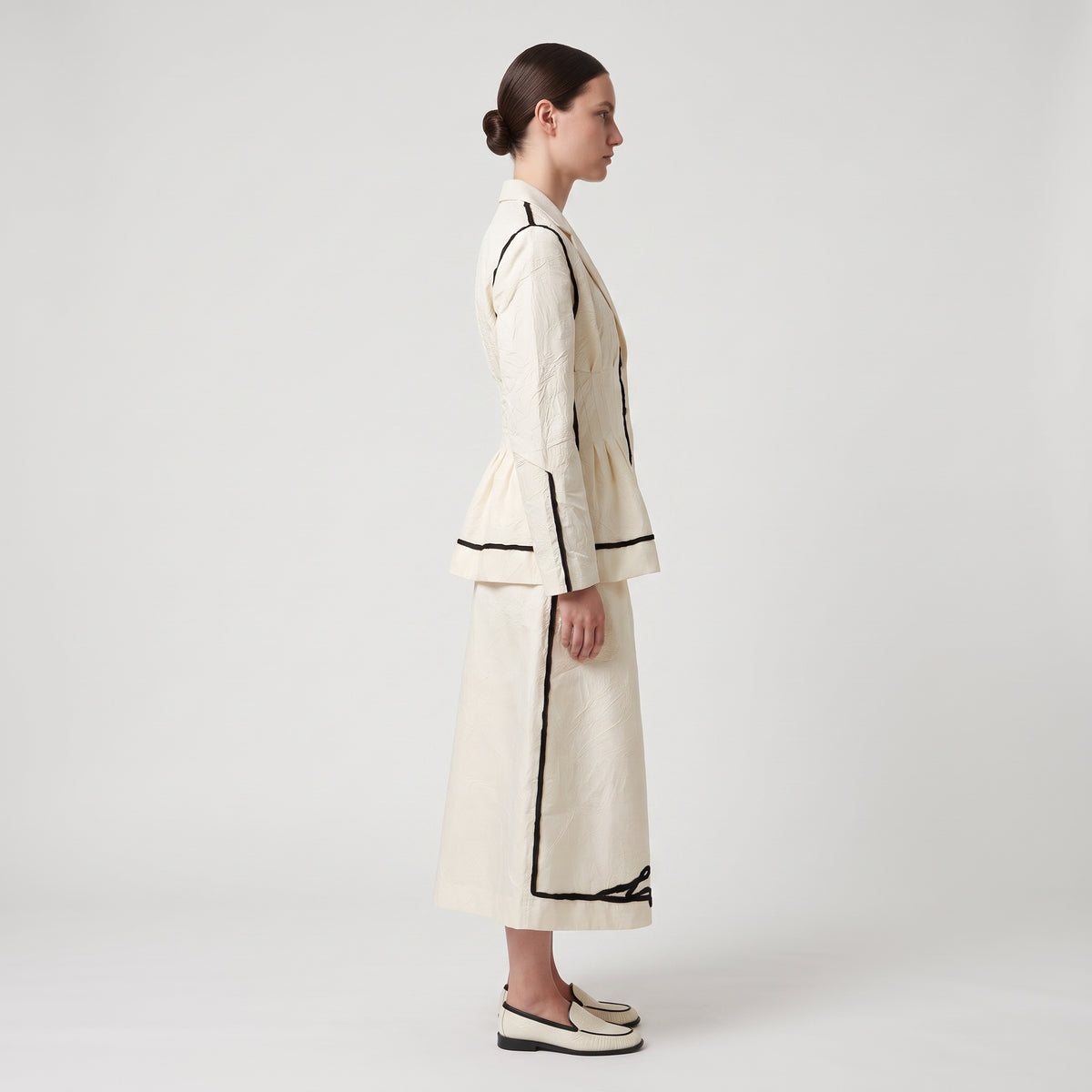 Textured Tailored Contrast Blazer