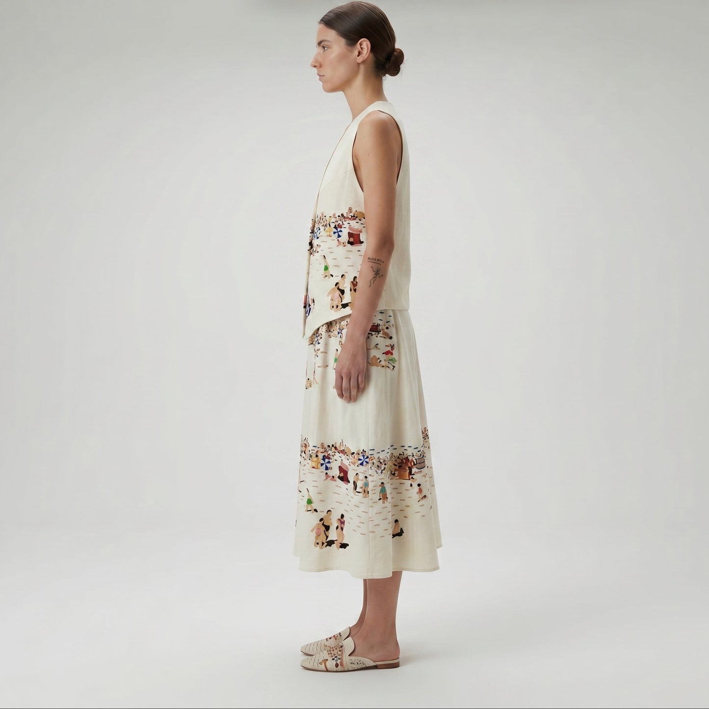 Embroidered Tailored Beachside Vest