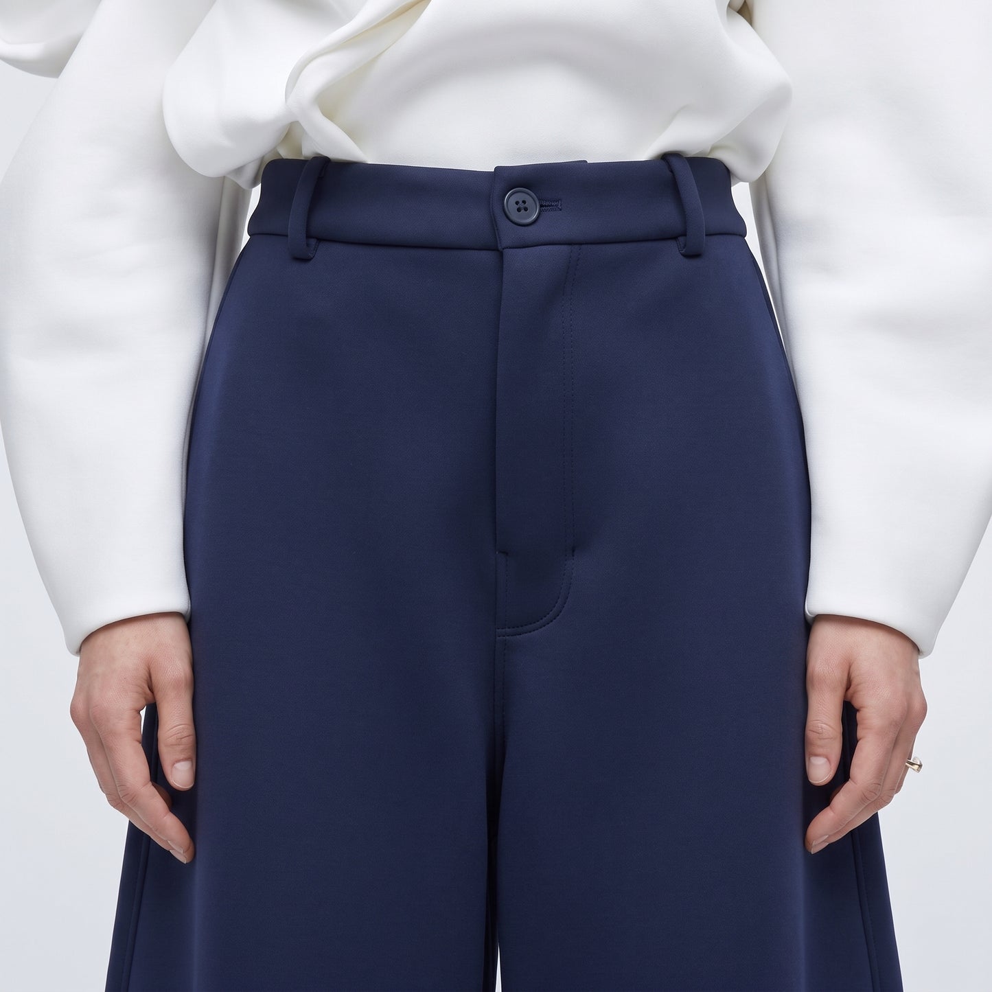 Tailored Navy Culotte Shorts