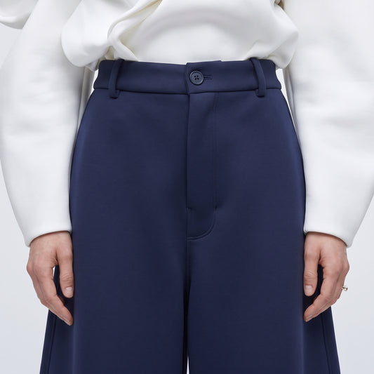 Tailored Navy Culotte Shorts