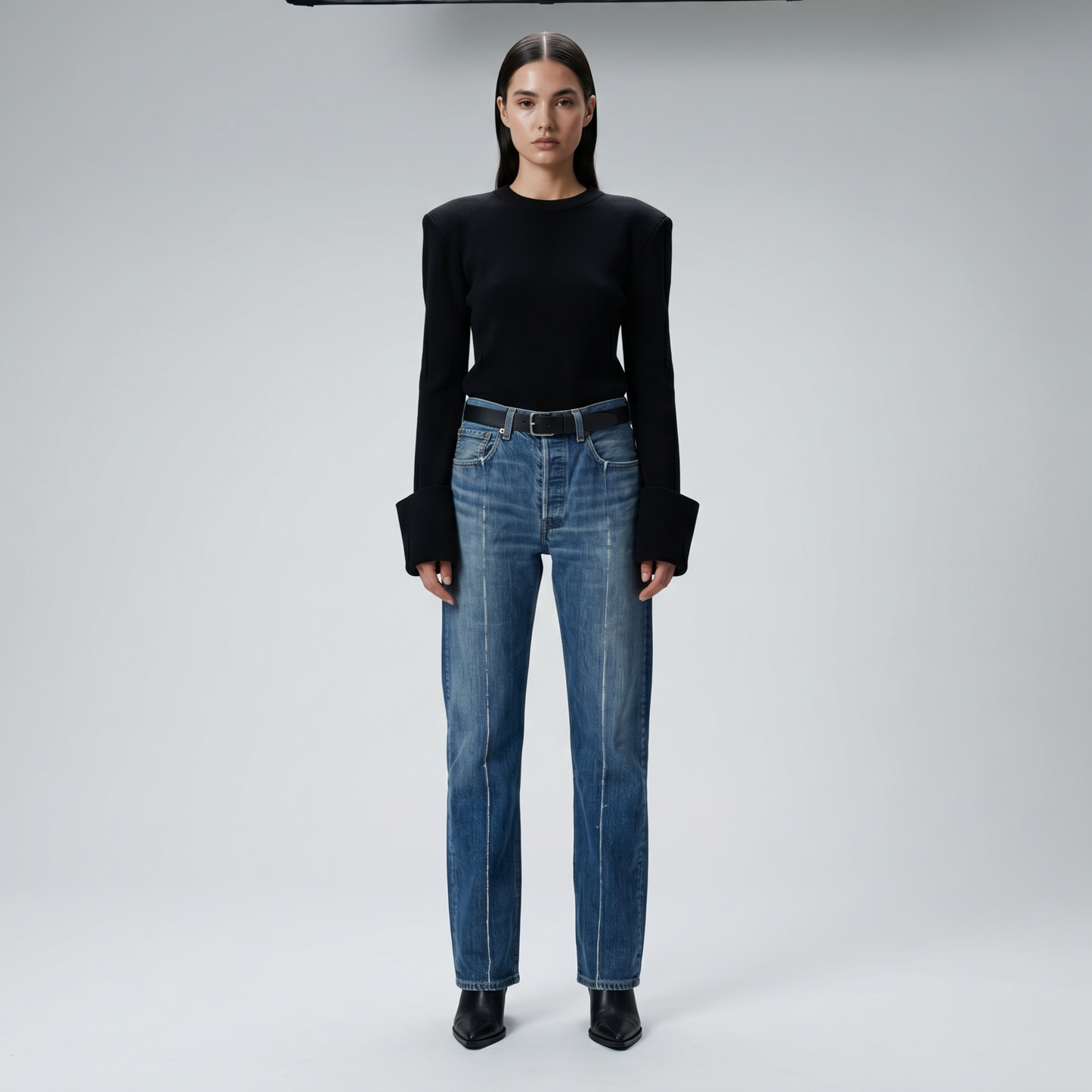 Classic Straight Leg Denim Jeans