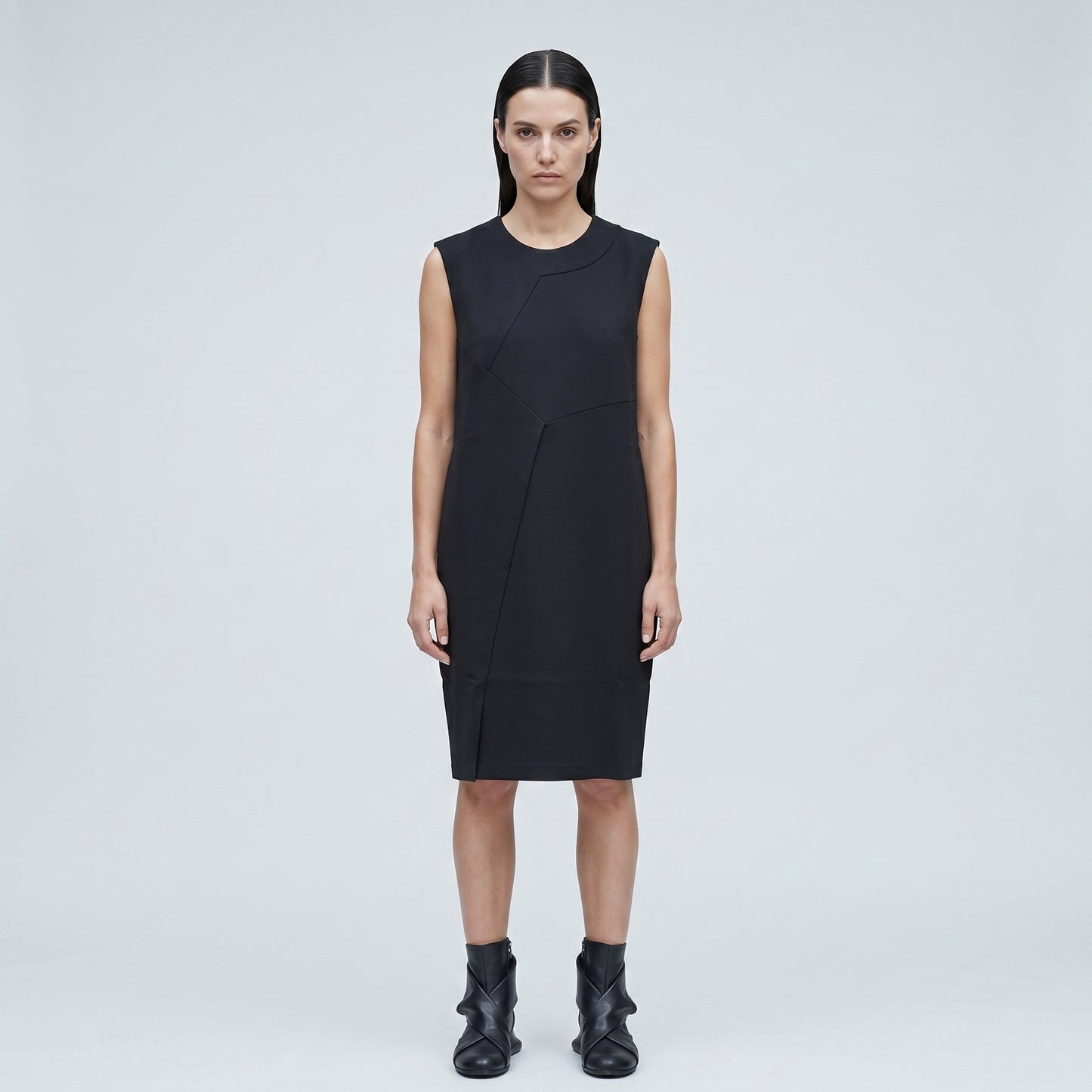 Sleeveless Geometric Shift Dress