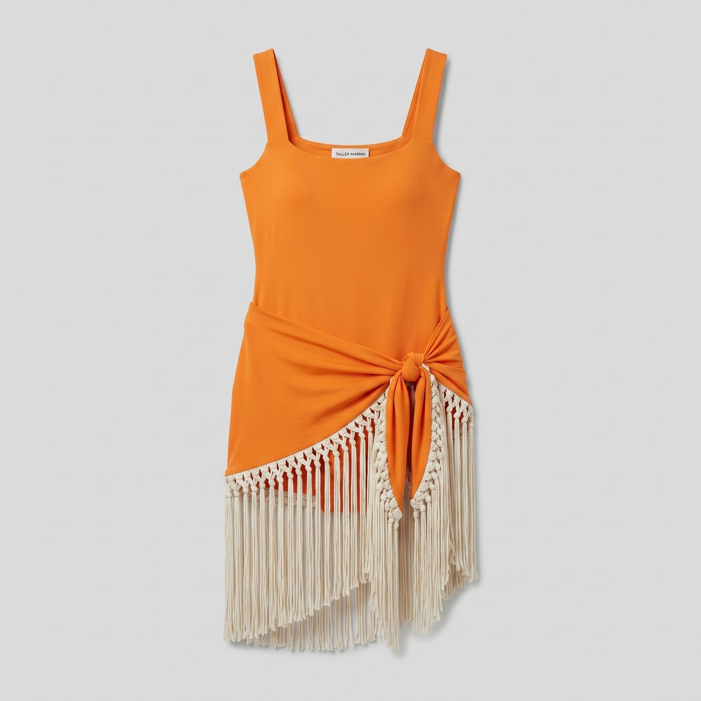Fringed Sarong Mini Dress