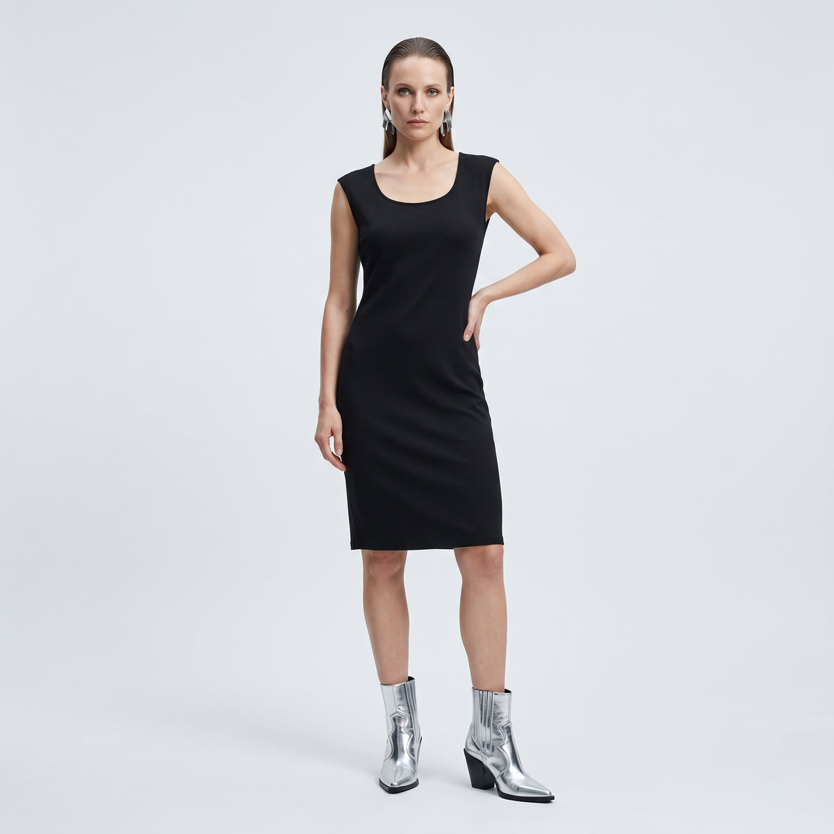 Essential Sleeveless Black Mini Dress
